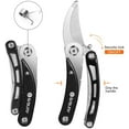 thumbnail image 2 of BIBURY Gardening Hand Pruners, 5 in 1 Multitools Folding Scissors 420 Stainless Steel Pruning Shears Bonsai Cutters for Tree Trimmers Secateurs,Garden Scissors,Garden Shears,Clippers for The Garden, 2 of 4