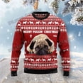 thumbnail image 2 of PLstar Cosmos Merry Puggin Christmas - Suéter navideño feo para hombre con estampado 3D de moda, jersey de punto informal unisex para invierno MYY41, 2 of 5