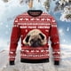 thumbnail image 2 of PLstar Cosmos Merry Puggin Christmas - Suéter navideño feo para hombre con estampado 3D de moda, jersey de punto informal unisex para invierno MYY41, 2 of 4