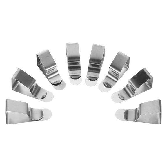 Masteelf  8 Pcs Picnic Table Cover Clips Tablecloth for Outdoor Tables Silver