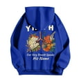 thumbnail image 5 of MHFRRA Sudadera con Capucha y Estampado Gráfico, Informal, Suave y Cómoda, para Uso Diario Azul, 5 of 5