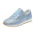 thumbnail image 5 of NOKIO Women's Sequined Sneakers S𝗅ip On Elastic Strap Shoes Lightweight Non-S𝗅ip Athlet𝗂c Shoes Comfortable Round Toe Sport Shoes Laceless Casual Walking Shoes for Pa𝗋t𝗒 Travel, 5 of 9