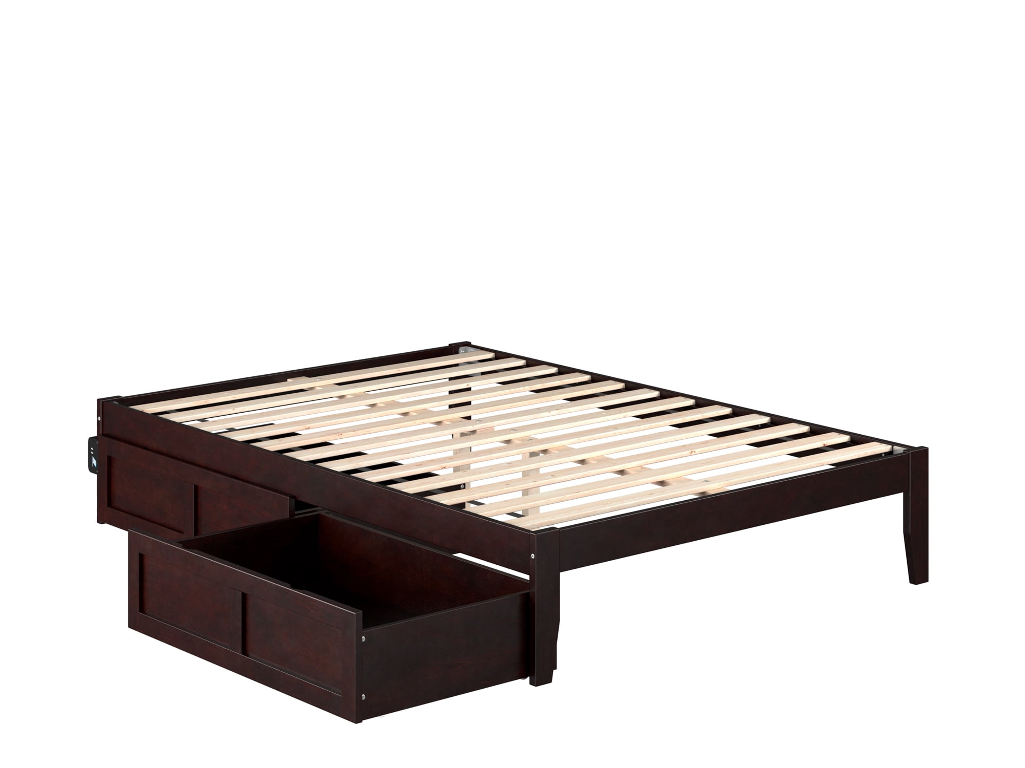 AFI Colorado 14" Full Wood Platform Bed Frame with Set of 2 Storage Drawers, Espresso