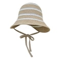thumbnail image 2 of Sun Hat with Bow Only Moment Womens Wide Brim Sun Hat Blended Fabric with Wind Lanyard Upf Summer Straw Sun Hats for Women Khaki,One Size, 2 of 5