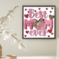 thumbnail image 4 of Kit de pintura de diamante 5D DIY con forma especial parcial, la mejor madre, 30x30cm, 4 of 9