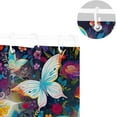 thumbnail image 5 of Coolnut Colorful Butterfly Shower Curtain for Bathroom, Bath Bathroom Accessories with 12 Pack Hooks for Home Hotels, 60 X 72 in Home Decor, 5 of 6