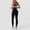 Black, variant on PISONIC Women 2 Piece Workout Sets Color Block Sports Bra High Waist Tummy Control Active Leggings Yoga Outfit Set