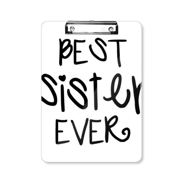 Faly Love Bless Best Sister Quotes Clipboard Folder Writing Pad Backing Plate A4