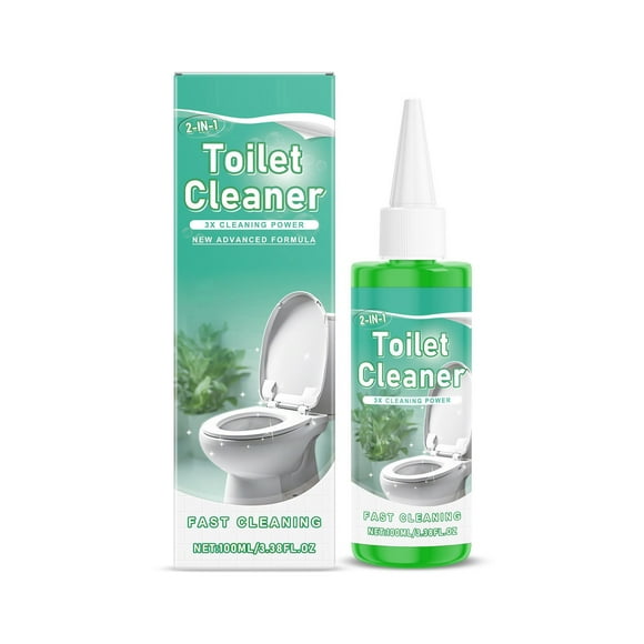Toilet Bowl Cleaner, Max Strength Bathroom Cleaning Supplies, Toilet Bowl Cleaner Clinging Gel, Home Essential, Instant Stain Removal, Disinfecting and Deodorizing, Bleach Free 100ml