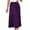 Purple, variant on Womens Skirts Solid Color Zip-Front A-Line Skirt Casual Waistband Skirt Beige S
