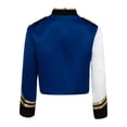 thumbnail image 4 of Aislor Kids Boys Marching Band Metallic Patchwork Sequins Outerwear Jacket Uniform Performance Royal Blue 6, 4 of 7