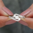 thumbnail image 2 of Silvago Jewelry Round Cut 2.34 Ct VVS1/E-F Moissanite Engagement Bypass Ring - 14K White Gold Plated Classic Anniversary Ring For Women's - Forever Moissanite Ring for Women's, 2 of 8