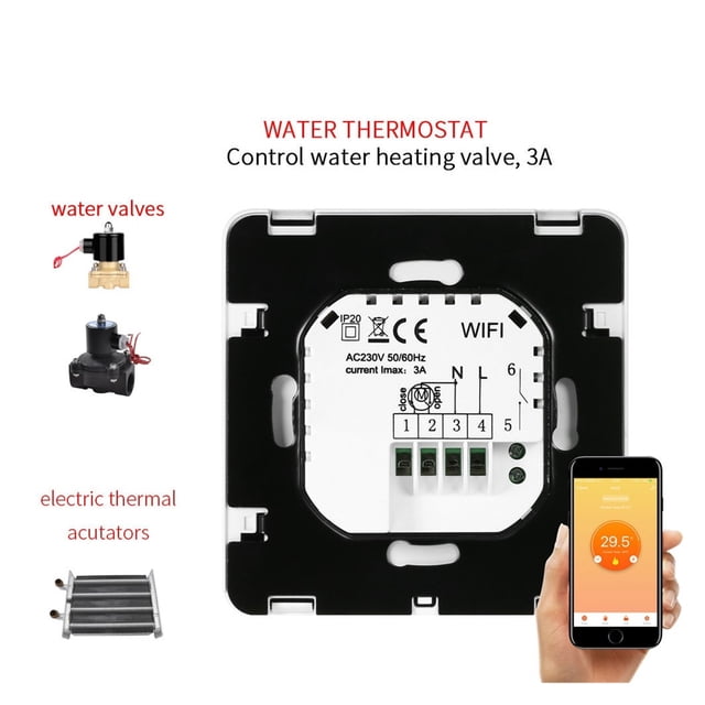 Home Smart Thermostat Programmable Winter For Water/Floor Heating Touchscreen Room Temperature Controller ,Easy to Install