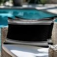 thumbnail image 4 of Decorative Throw Pillow Covers 12x20 Inch Set of 2 Black Striped Home Decor Pillow Cases for Couch, Black White Stripes Cushion Case for Living Room Bedroom Bed Car Chair, 4 of 9