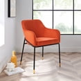 thumbnail image 1 of Modway Jovi Performance Velvet Dining Armchair, Black Orange, 1 of 7