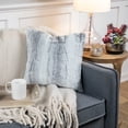 thumbnail image 2 of Northlight 18" Gray and White Plush Square Throw Pillow, 2 of 6