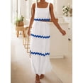 thumbnail image 6 of Yunliwuli Women’s Two Piece Summer Outfits Sleeveless Wavy Trim Tank Tops and Long Skirt Set Beachwear, 6 of 10