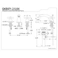 thumbnail image 2 of Kingston Brass GKB978X Widespread Bathroom Faucet, Brushed Nickel, 2 of 2