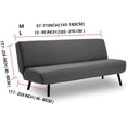 thumbnail image 4 of Armless Sofa Cover, Soft Fabric Non-Slip Elastic Slipcover (Chocolate), 4 of 4
