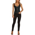 thumbnail image 2 of INSPIRE CHIC Women's Corset Tops Vintage Floral Bustier Tops Y2K Sexy Boned Bustier Bodyshaper Black L, 2 of 5