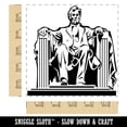 thumbnail image 2 of Lincoln Memorial United States of America Landmark Statue Square Rubber Stamp Stamping Scrapbooking Crafting - Large 2.75in, 2 of 7