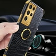 thumbnail image 6 of Luxury Trend Crocodile Pattern TPU Phone case with Metal Ring Bracket for Samsung Galaxy A51 A52 S A53 A71 A72 A73 4G 5G Shell Edge Reinforced Shockproof Back Cover(Black,A53 5G), 6 of 8
