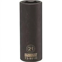 Stanley Tools 7515315 DWMT73951OSP Impact 0.5 Drive 6 Point Socket, 21 mm