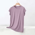 thumbnail image 4 of NominalSnug Womens Plus Size Pajamas Sets Cap Sleeve Sleepwear V Neck Loungewear High Waisted Shorts Cozy Homewear Pjs Set, 4 of 8