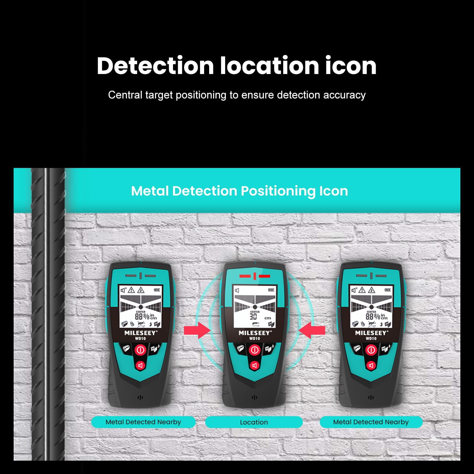 Mileseey WD10 Industrial Metal Wall Scanner Detector Multi-Functional Handheld Water Dust Free Wiring Blue