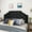 Black, variant on Beige Fabric Headboard For Bedroom, Queen&full Sized, With Classy Tufting And Comfortable Fit Upholstered Sized Beds, Fascinating Button Feel