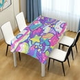 thumbnail image 7 of GZHJMY Donuts Square Tablecloth, Waterproof Stain Wrinkle Resistant Washable Polyester Table Cover for Picnic Dinner Holiday Kitchen Party Decor, 60 x 60 in Home Decor, 7 of 7