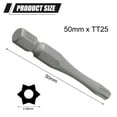thumbnail image 1 of BTOER 50mm T6-T40 Torx Screwdriver Bit Magnetic With Hole Hex Shank For Electric Drill Screwdriver Bit Electric Driver Tools, 1 of 9