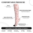 thumbnail image 3 of Lsque Rabbit And Cherry Pattern Sport Compression Socks for Men & Women 15-20 mmHg Knee High Nurse Pregnant Running Medical and Travel Athletic, 3 of 6