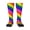 1 Black, variant on Women's Knee High Socks Pride Rainbow Pattern Thermal Soft Knee Long Socks