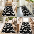 thumbnail image 4 of Hallway Runner Rug 2'x6', Black Starfish Coastal Kitchen Runner Rugs Non-Slip Carpet Mats, Nautical Summer Ocean Abstract Art Bedside Rugs Runners Washable Floor Carpet for Bathroom Laundry Room, 4 of 8