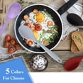 thumbnail image 2 of MindyLLL 5 Pcs Large Silicone Mixing Spoon Set, 10.63-inch Non-Stick Cooking Utensils with 3 Solid & 2 Slotted Spoons - Heat Resistant & Dishwasher Safe for Baking, Frying, Serving, 2 of 5
