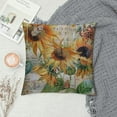 thumbnail image 2 of Creowell  Abstract Cartoon Flower Pillow Cases,Decorative Cushion Cover (Oil Painting Sunflower), 2 of 5