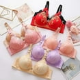 thumbnail image 3 of Fgnfyis Bretelles Transparentes Confortables et Aguichant pour Femmes Sans Fil Dos Nu Sans Mousse avec Bretelles Convertibles Soutiens-Gorge Rouges 38, 3 of 3