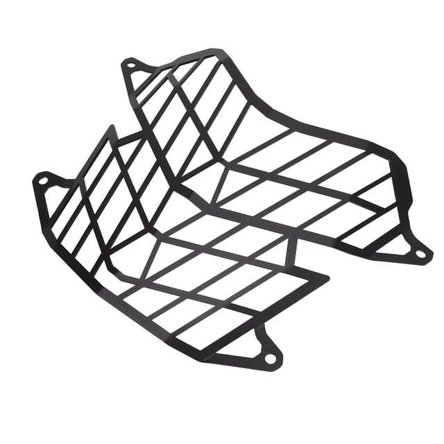 Cubierta de parrilla de protección de faros de motocicleta, protector de rejilla de acero al carbono de repuesto para Tenere 700 2019+ (negro)