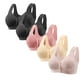 thumbnail image 1 of Puntoco Sujetadores sin aros para mujer Sujetador fruncido sin aros de acero para mujer con copa fina y sujetador de encaje sexy ajustable, 1 of 2
