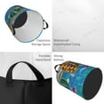 thumbnail image 4 of Balery Little Sea Turtles Round Laundry Basket with Handles Waterproof Freestanding Laundry Hamper for Clothes Toys in the Dorm and Family-Small, 4 of 8