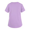thumbnail image 3 of ADSSDQ Scrub Tops for Women Women's Scrub Tops Solid Basic V Neck T Shirts Stretchy Nursing Uniform Tops with Pockets Purple M, 3 of 3