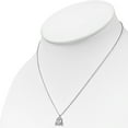 thumbnail image 2 of 925 Sterling Silver Crossbones Skull White Clear CZ Pendant Necklace, 18", 2 of 4