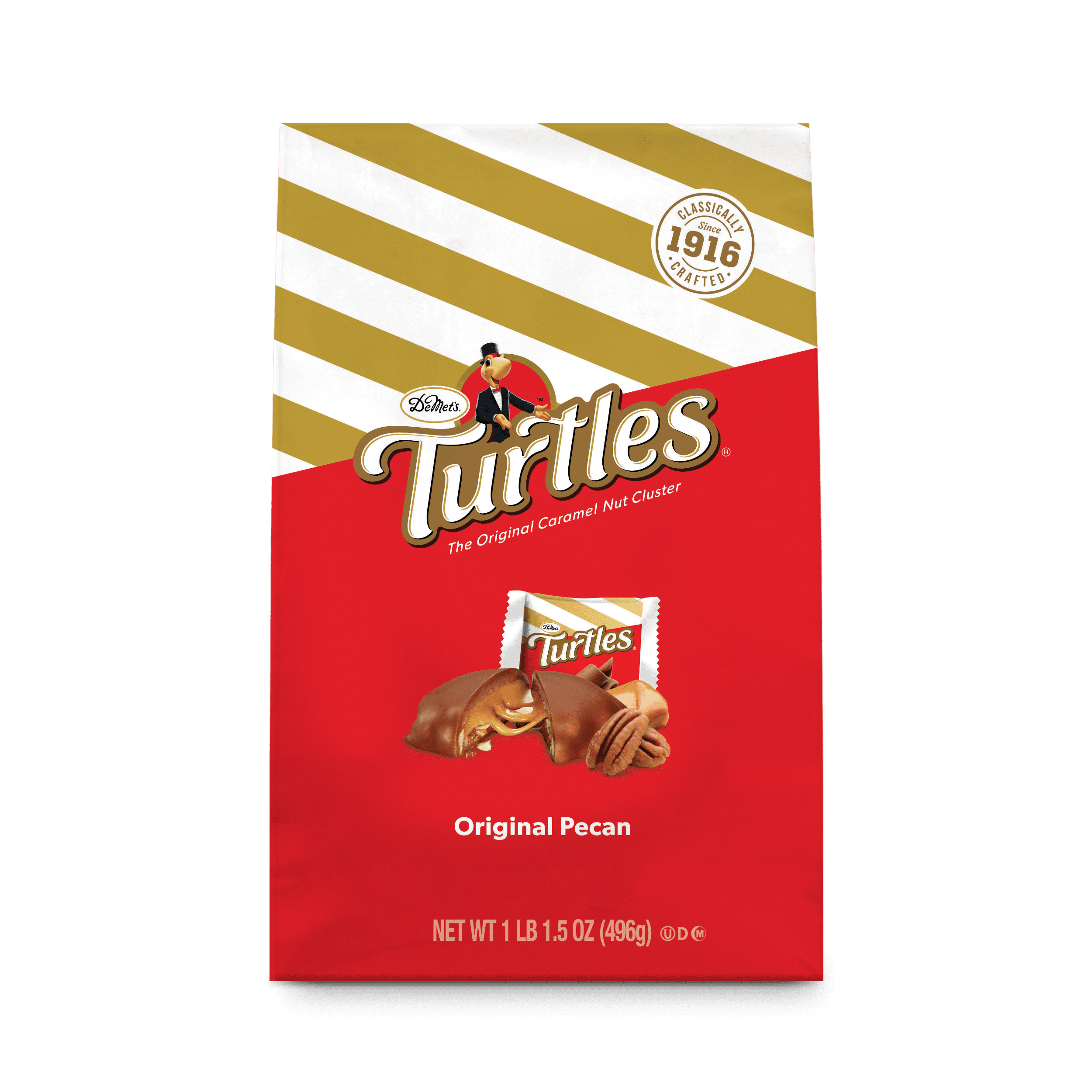 DeMet's Turtles, Original Milk Chocolate Pecan Bag, 17.5oz
