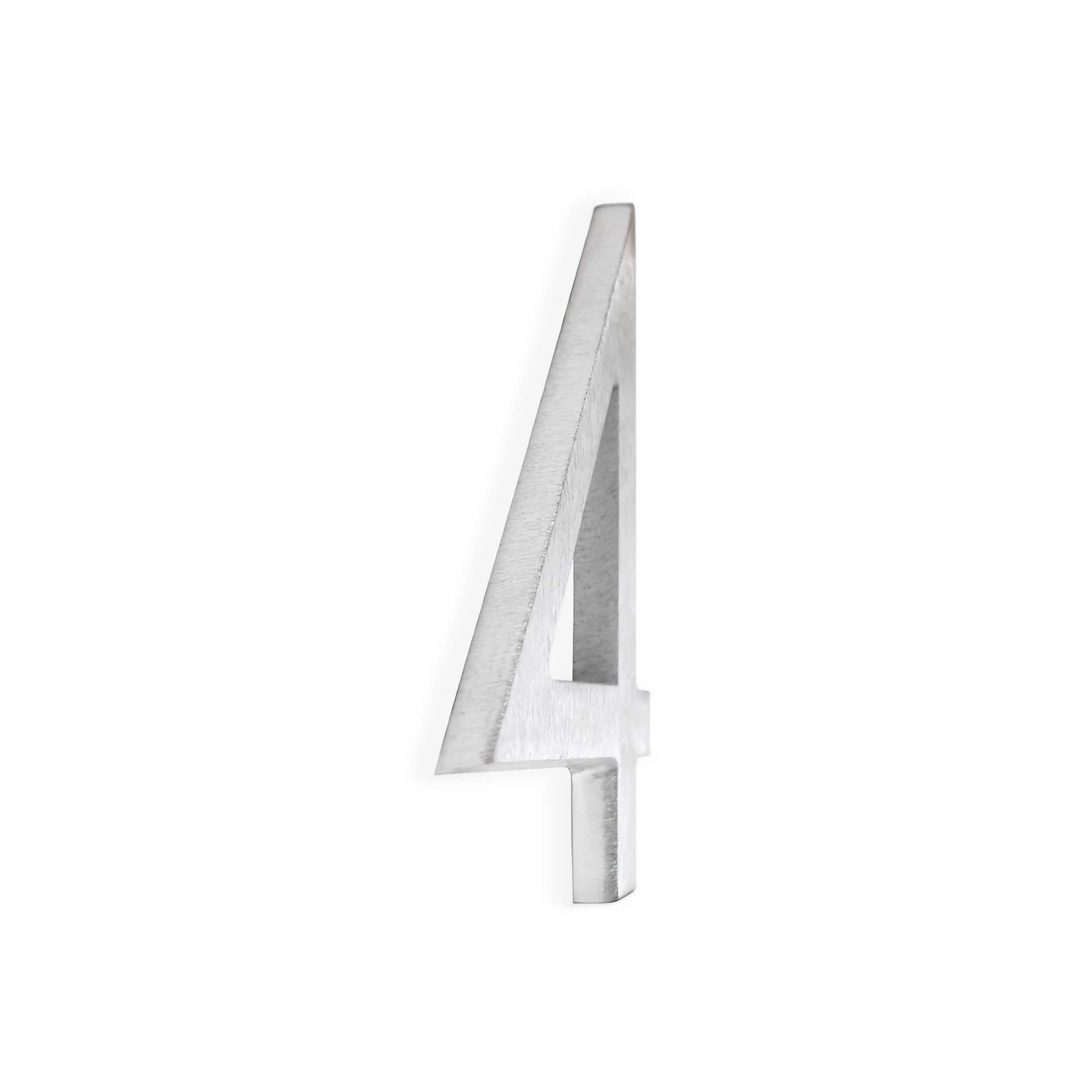 Montague Metal Products 8" Brushed Aluminum Floating or Flat Modern House Numbers 0-9 - 4