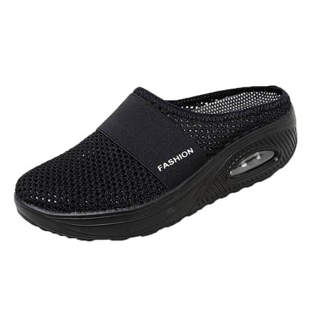 

TOYFUNNY Wedges Slipper For Women Mesh Kick Shoes Ladies Casual Shoes Net Platform Shoes