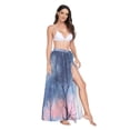 thumbnail image 2 of FORMRS Womens Long Sarong Beach Wrap Semi-Sheer Bikini Skirt Bathing Swimsuit Cover Up, Trees in The Night, 2 of 7
