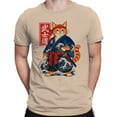 thumbnail image 2 of Smartprints Samurai Cat Bushido Japanese Art Men's T-Shirt Natural, Cotton, S, 2 of 4