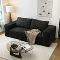 thumbnail image 2 of 71" Loveseat Sofa,Modular Couch with Deep Seat Memory Foam,Comfy Small Cloud Couch for Small Spaces,No Assembly Sofa for Living Room Bedroom,Apartment,Black, 2 of 10