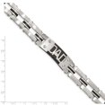 thumbnail image 5 of Stainless Steel Bracelet Links Link, Other Men's 15.42 mm 9 in Chisel Brushed and Polished Black IP-plated DAD, 5 of 6